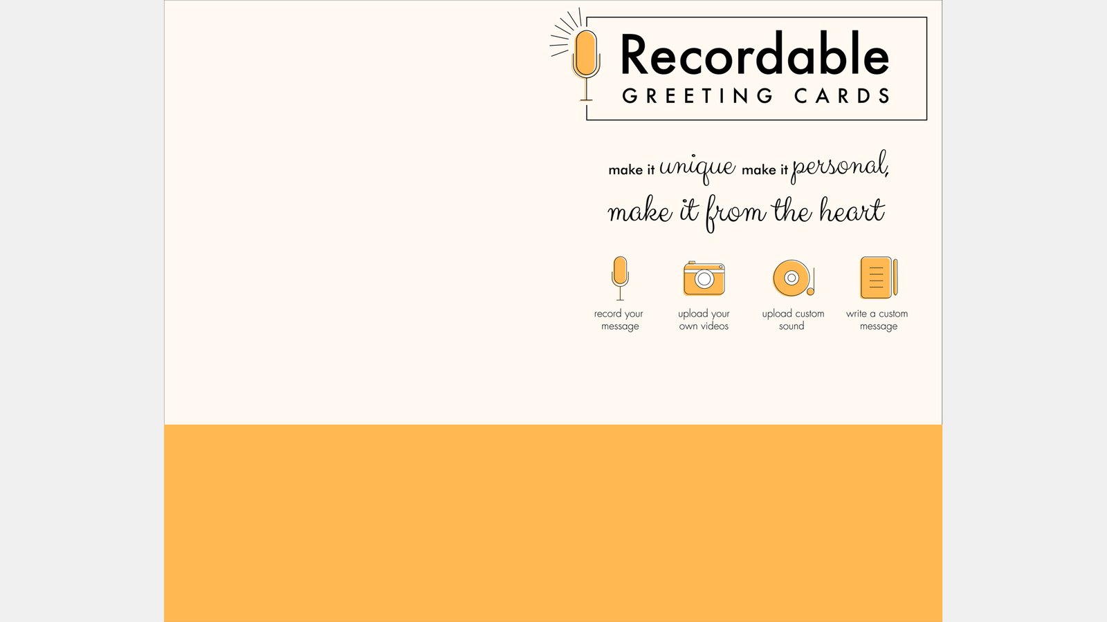Flat wall artwork for the recordable greeting cards booth concept